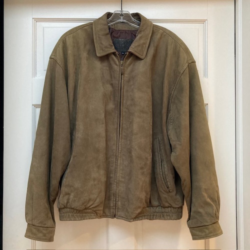 Vintage Robert Comstock Vertical brown leather jacket Size 44
